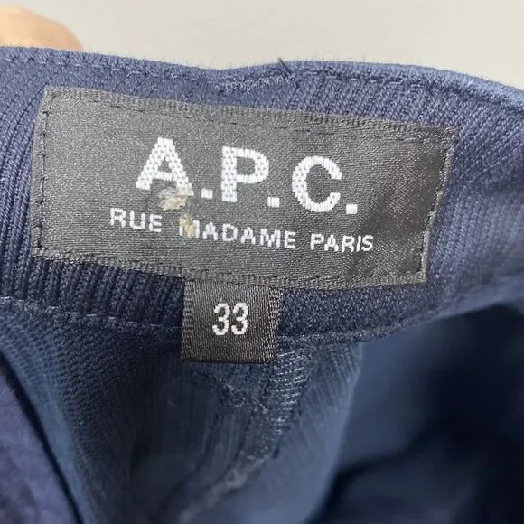 A.P.C. Flat Front Pants Size 33